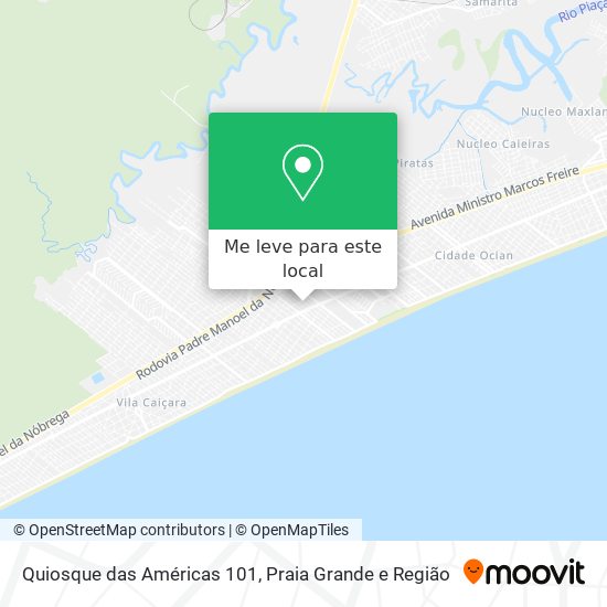 Quiosque das Américas 101 mapa
