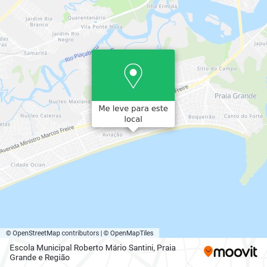 Escola Municipal Roberto Mário Santini mapa