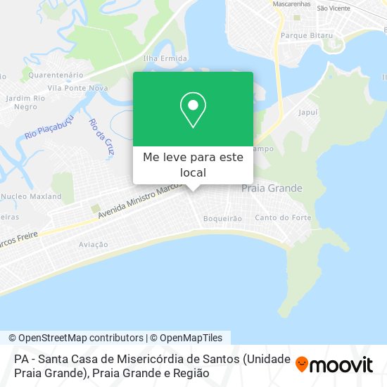 PA - Santa Casa de Misericórdia de Santos (Unidade Praia Grande) mapa