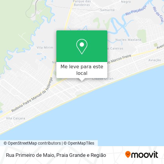 Rua Primeiro de Maio mapa
