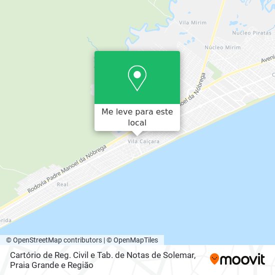 Cartório de Reg. Civil e Tab. de Notas de Solemar mapa