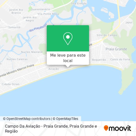 Campo Da Aviação - Praia Grande mapa
