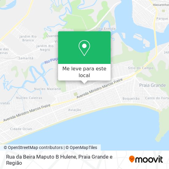 Rua da Beira Maputo B Hulene mapa
