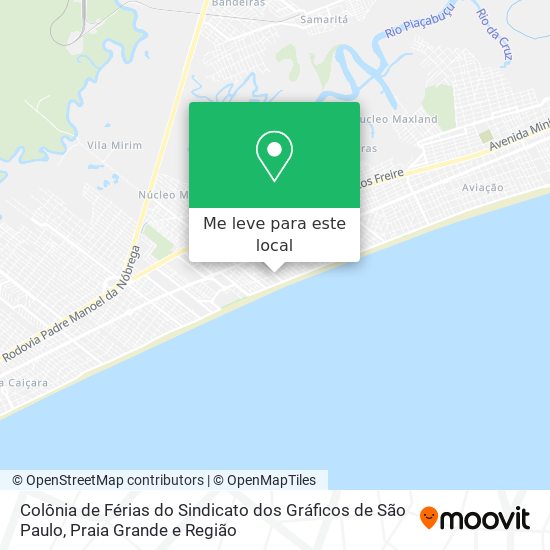 Colônia de Férias do Sindicato dos Gráficos de São Paulo mapa