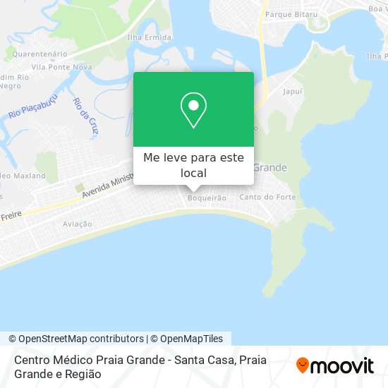 Centro Médico Praia Grande - Santa Casa mapa