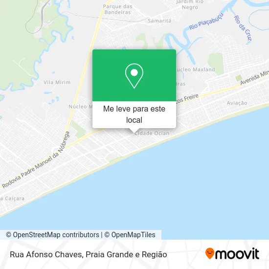 Rua Afonso Chaves mapa