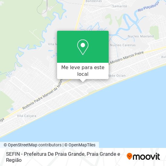 SEFIN - Prefeitura De Praia Grande mapa