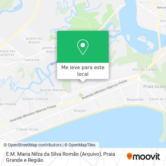 E.M. Maria Nilza da Silva Romão (Arquivo) mapa