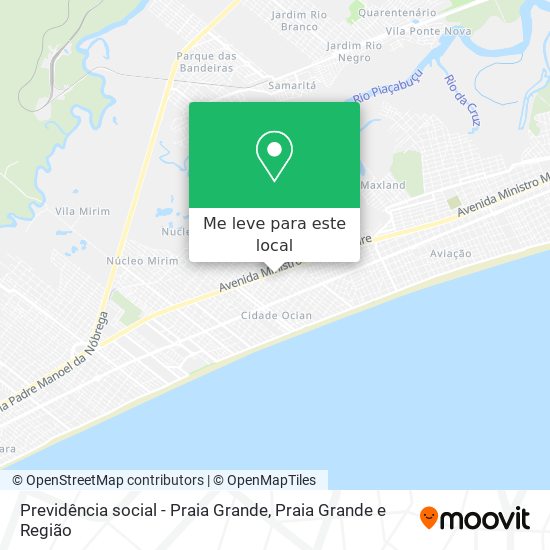 Previdência social - Praia Grande mapa