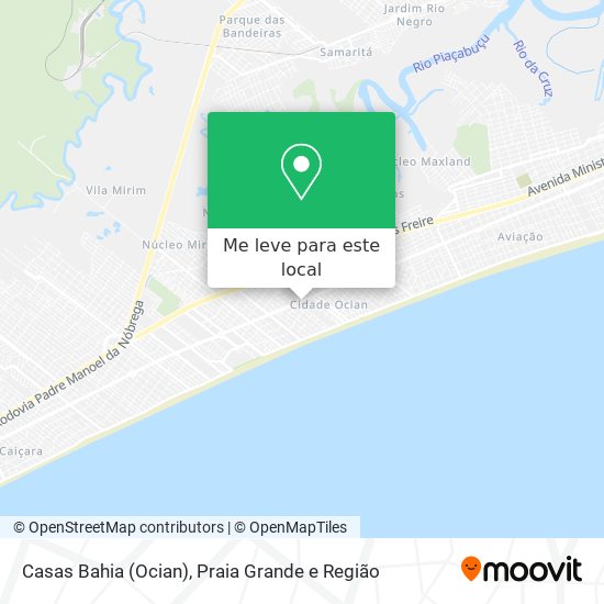 Casas Bahia (Ocian) mapa