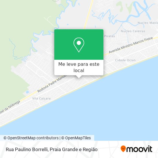 Rua Paulino Borrelli mapa