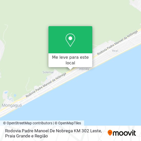 Rodovia Padre Manoel De Nobrega KM 302 Leste mapa