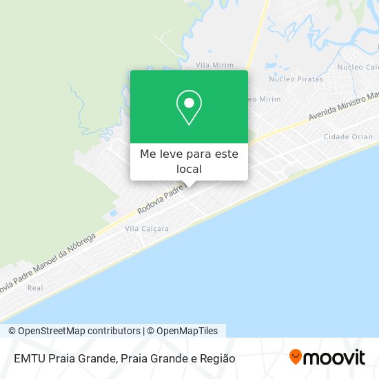 EMTU Praia Grande mapa