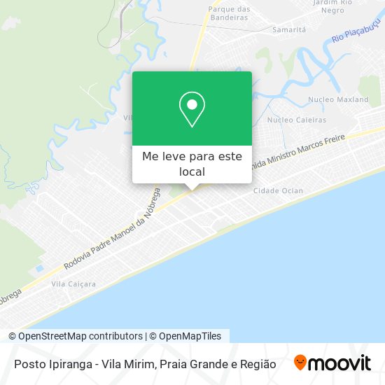Posto Ipiranga - Vila Mirim mapa