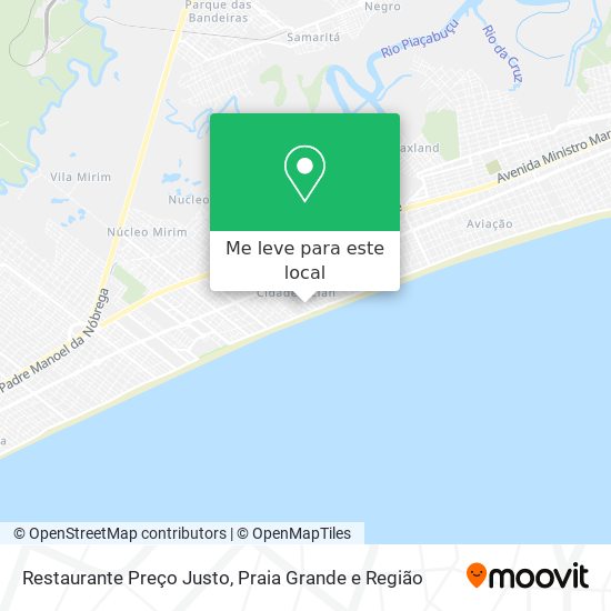 Restaurante Preço Justo mapa