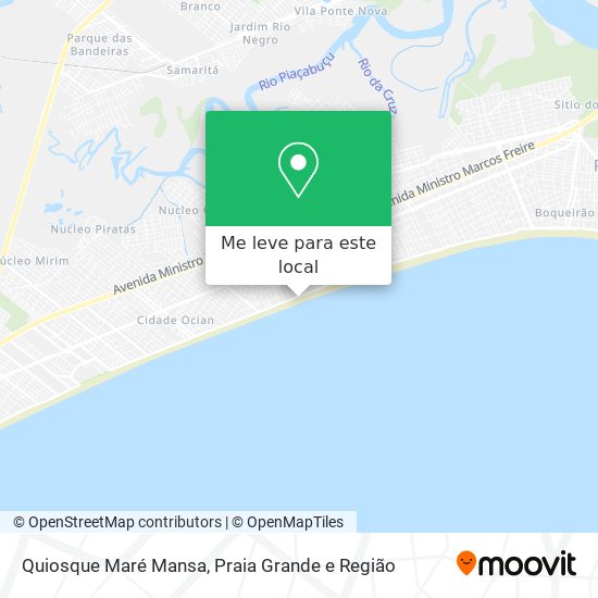 Quiosque Maré Mansa mapa