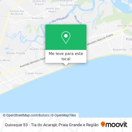 Quiosque 53 - Tia do Acarajé mapa