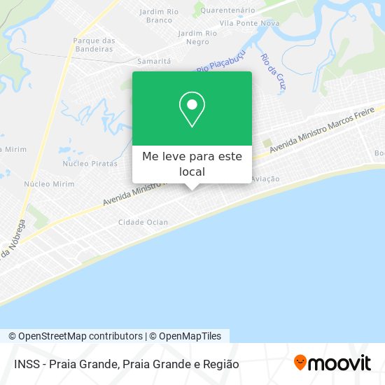 INSS - Praia Grande mapa