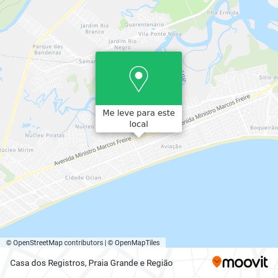 Casa dos Registros mapa