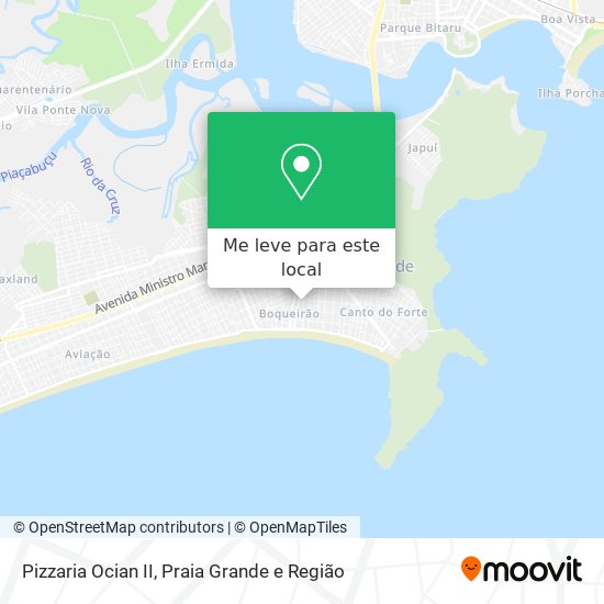 Pizzaria Ocian II mapa