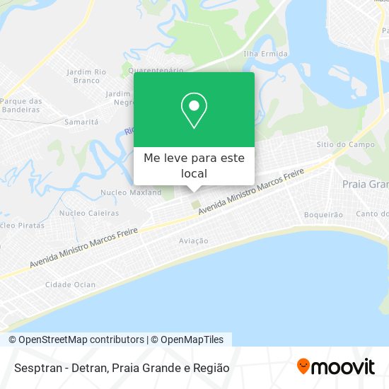 Sesptran - Detran mapa