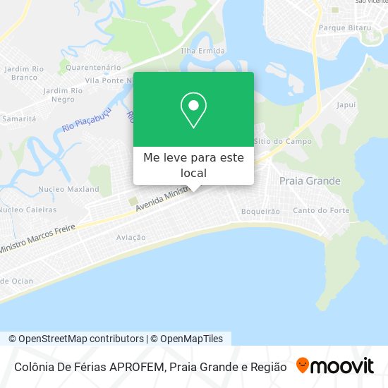 Colônia De Férias APROFEM mapa