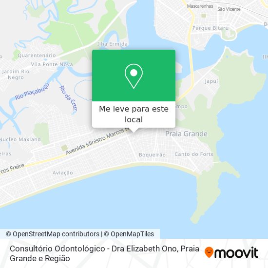 Consultório Odontológico - Dra Elizabeth Ono mapa
