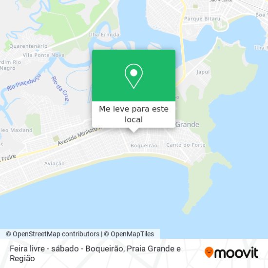 Feira livre - sábado - Boqueirão mapa