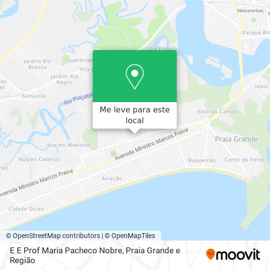 E E Prof Maria Pacheco Nobre mapa
