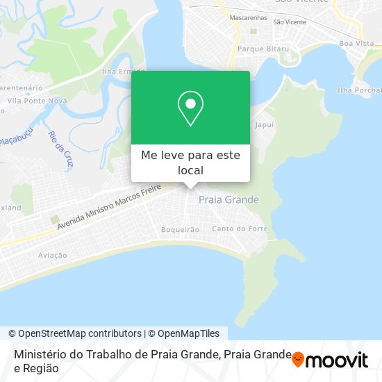 Ministério do Trabalho de Praia Grande mapa