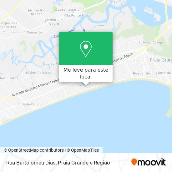 Rua Bartolomeu Dias mapa