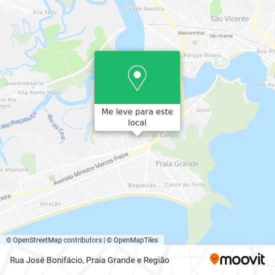 Rua José Bonifácio mapa