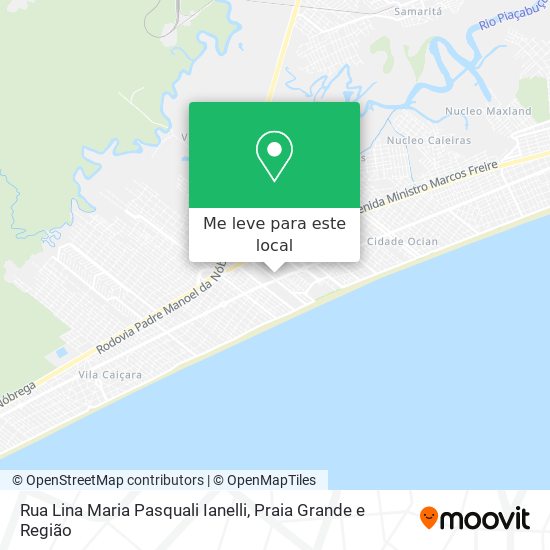 Rua Lina Maria Pasquali Ianelli mapa
