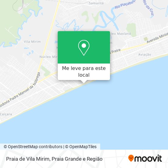 Praia de Vila Mirim mapa