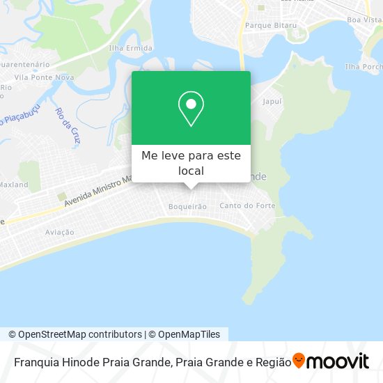 Franquia Hinode Praia Grande mapa