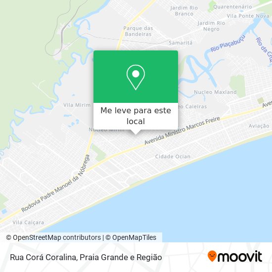 Rua Corá Coralina mapa