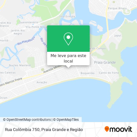 Rua Colômbia 750 mapa