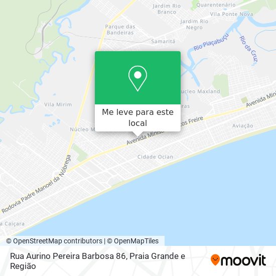 Rua Aurino Pereira Barbosa 86 mapa