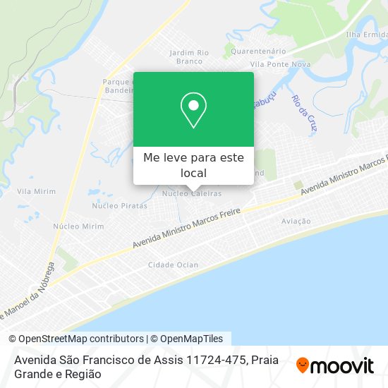 Avenida São Francisco de Assis 11724-475 mapa
