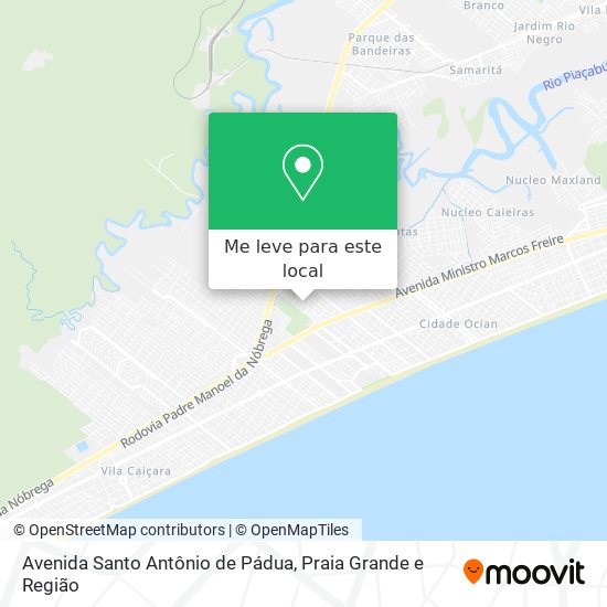 Avenida Santo Antônio de Pádua mapa