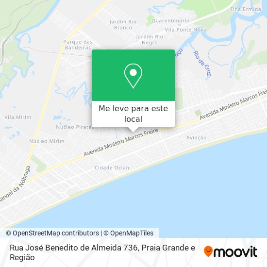 Rua José Benedito de Almeida 736 mapa