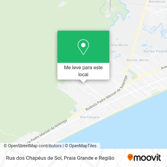 Rua dos Chapéus de Sol mapa