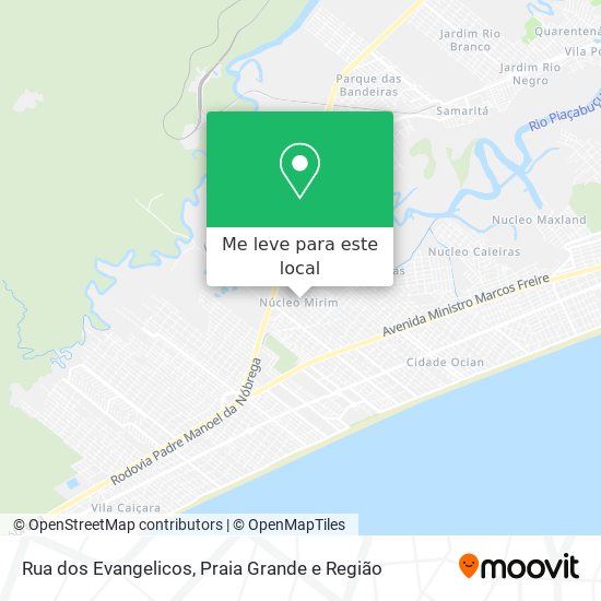 Rua dos Evangelicos mapa