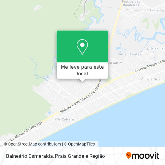 Balneário Esmeralda mapa