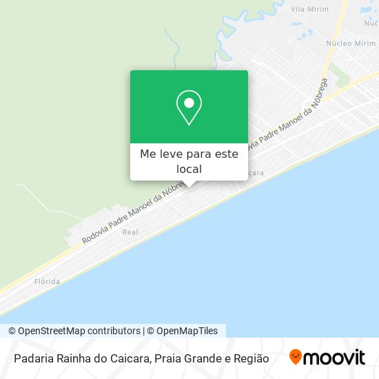 Padaria Rainha do Caicara mapa