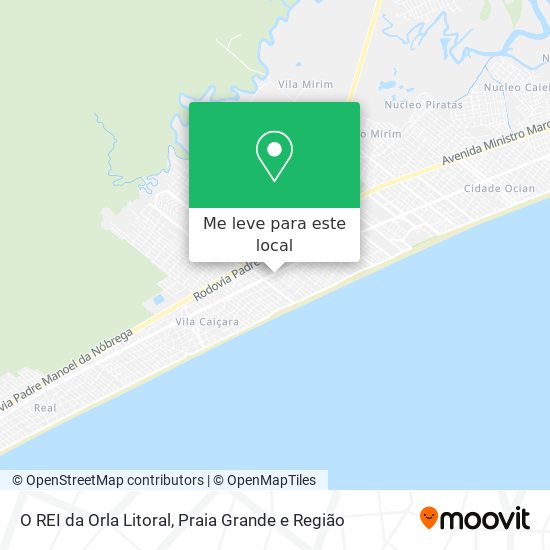 O REI da Orla Litoral mapa