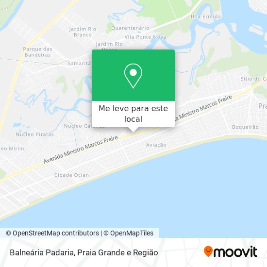 Balneária Padaria mapa