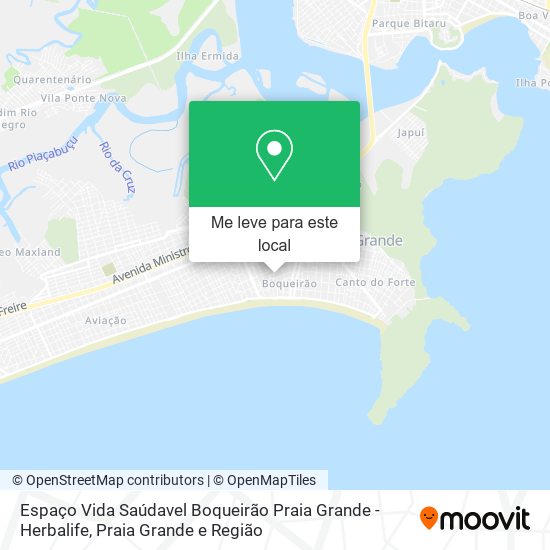 Espaço Vida Saúdavel Boqueirão Praia Grande - Herbalife mapa