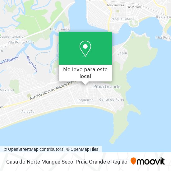 Casa do Norte Mangue Seco mapa