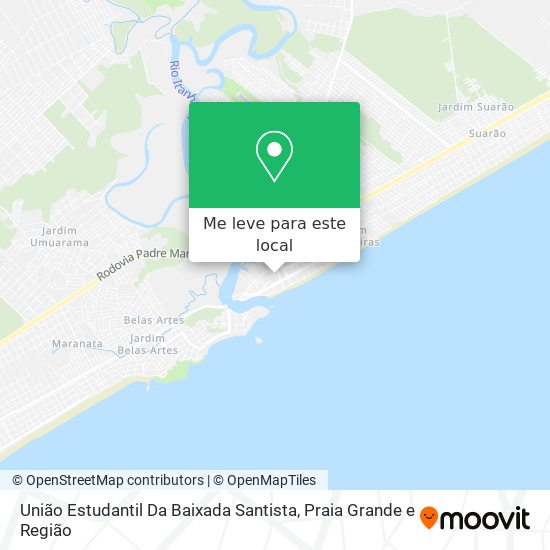 União Estudantil Da Baixada Santista mapa